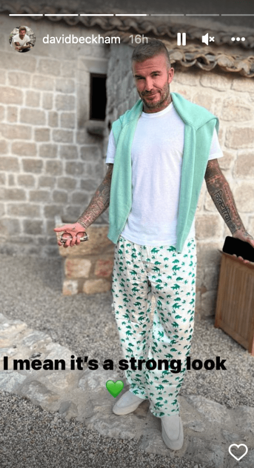 David rocked a strong look