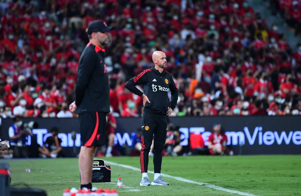 Erik ten Hag began his reign as United boss by going head to head against the club's biggest rivals Liverpool and the all-conquering Jurgen Klopp