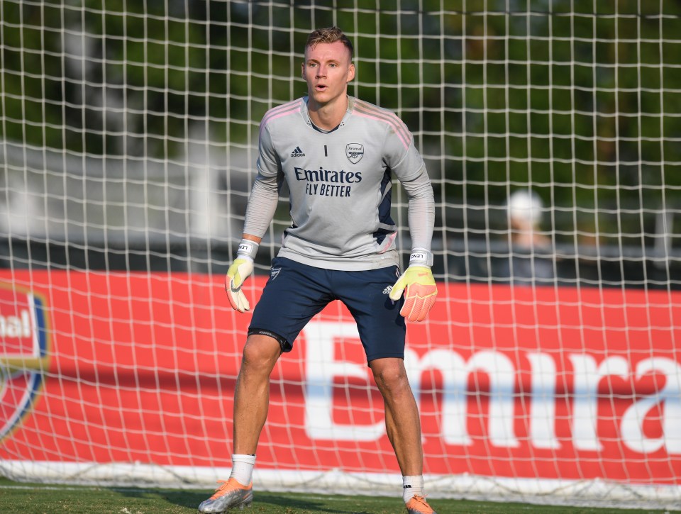 Arsenal No 2 Bernd Leno is a reported transfer target for Leicester