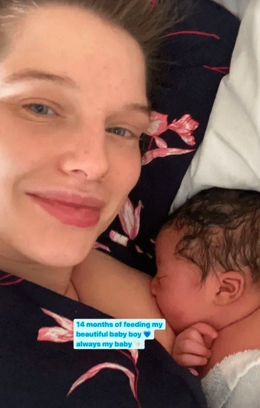 She has recently stopped breastfeeding her toddler Charlie