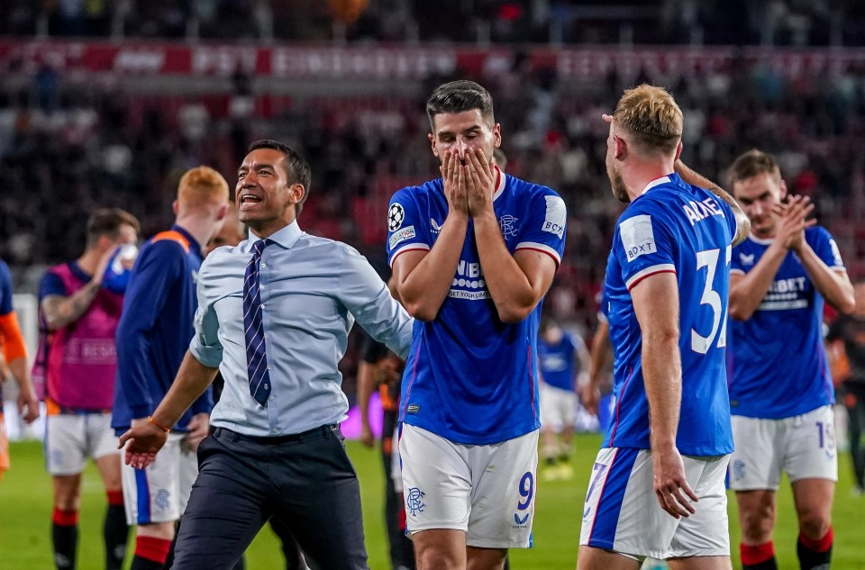 Rangers qualified for the Champions League after beating PSV Eindhoven 3-2 on aggregate