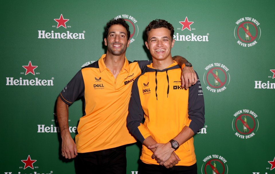 Ricciardo, left, has been consistently beaten by team-mate Norris at McLaren