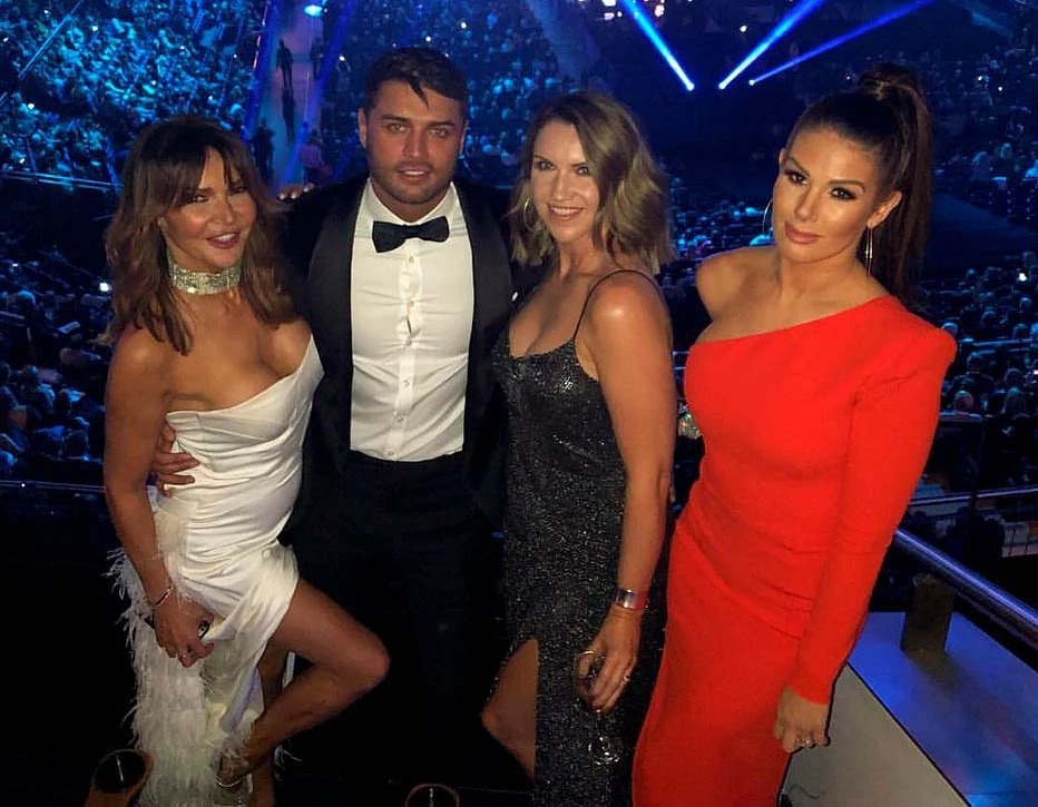 Right to left - Becky Vardy, her agent Caroline Watt, Mike Thalassitis and Lizzie Cundy