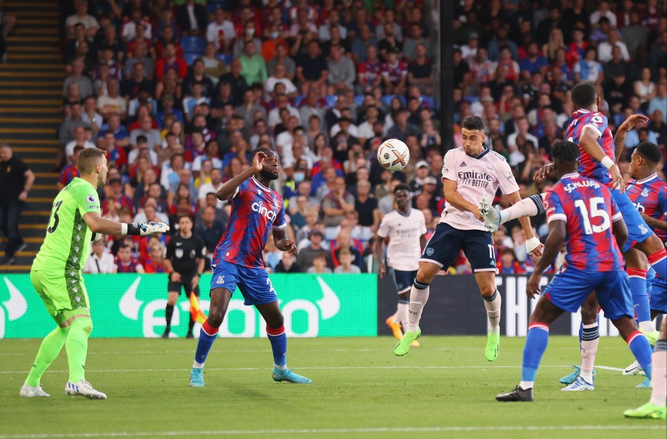 Gabriel Martinelli broke the deadlock at Selhurst Park in the 20th minute