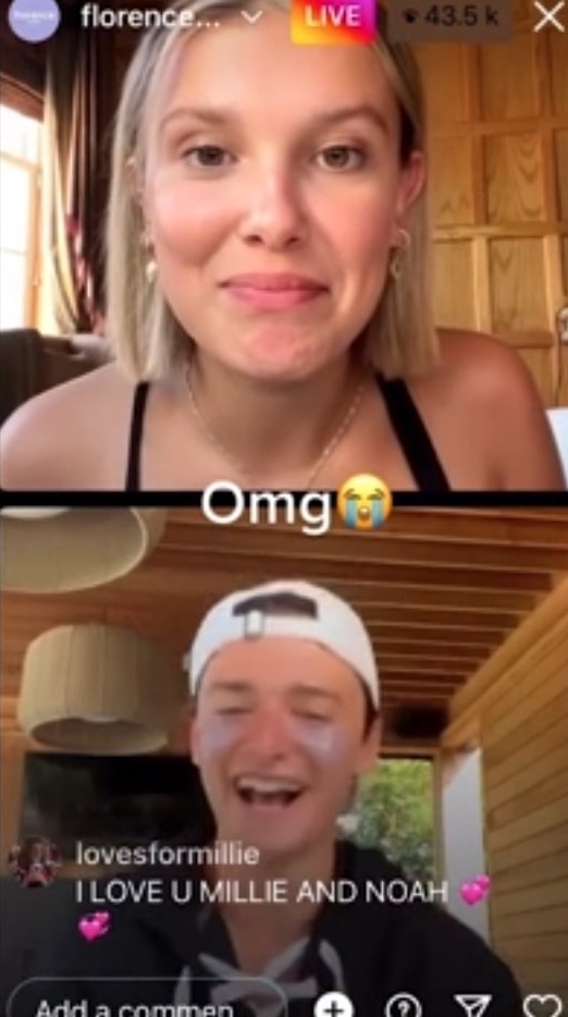 The admission came during an Instagram live between Noah and Millie