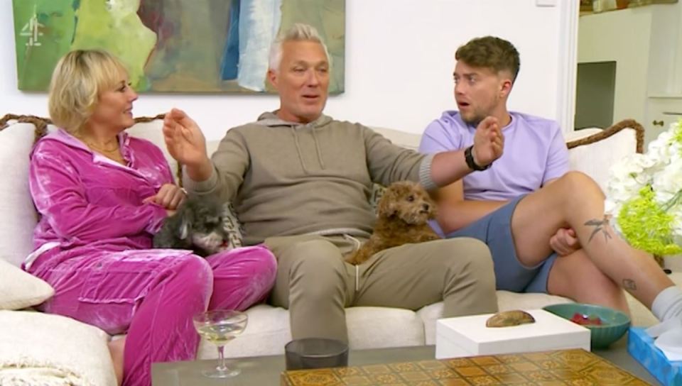 Martin has returned to TV on Celebrity Gogglebox