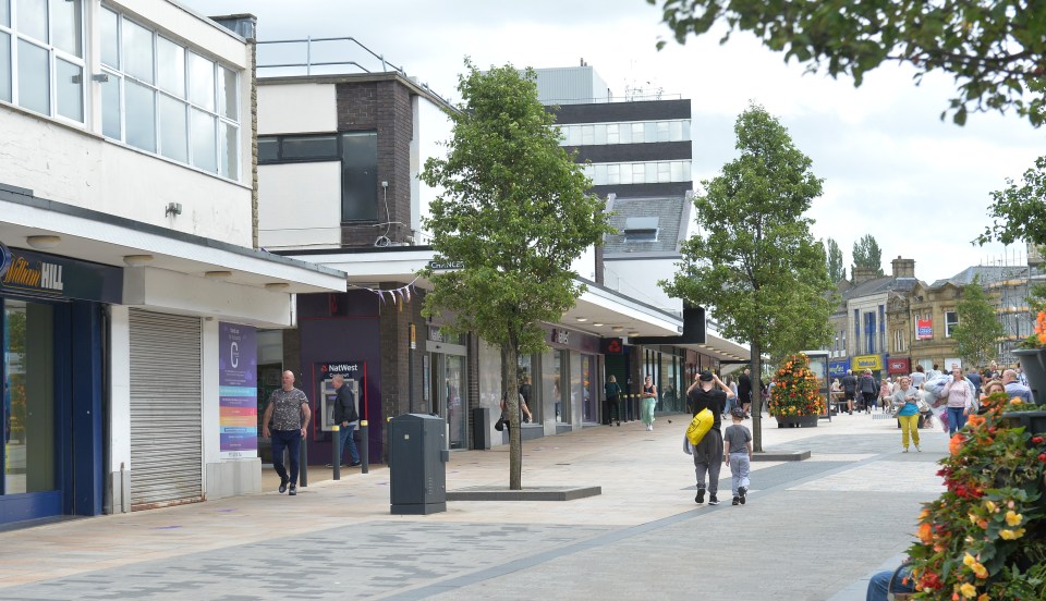 The town centre has seen shops shut