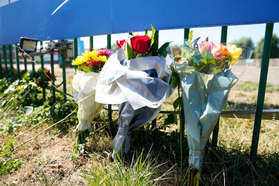 Florals left in tribute of the youngster following the tragedy