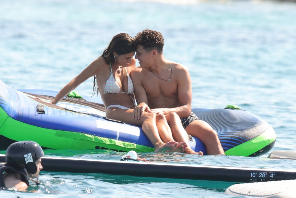 The pair were holidaying in Ibiza on yacht during Lando's mid-season break