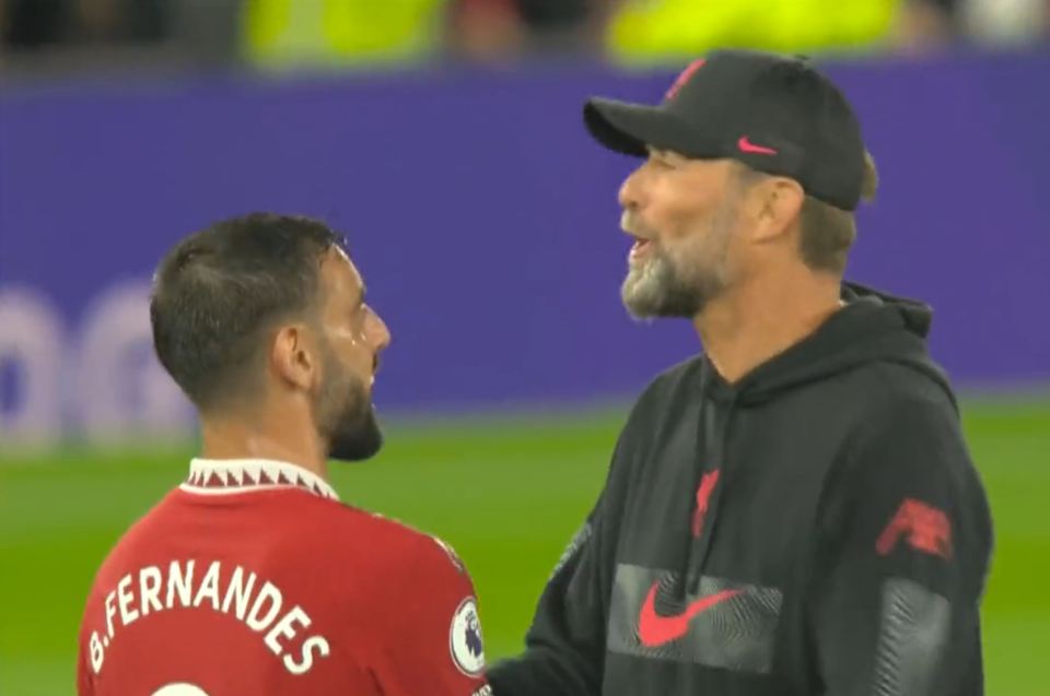 Klopp reckons Fernandes made a meal of a challenge on team-mate Martinez who the German feels went down too easily