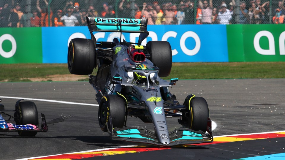 And he claims the crash almost broke his back