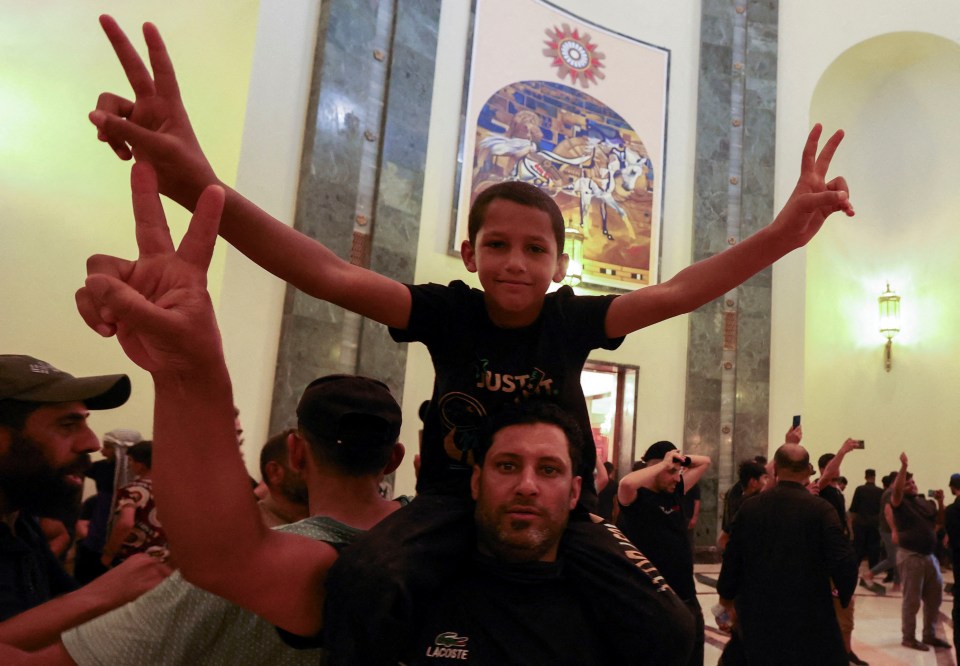 Protesters stormed the palace after Sadr said he was quitting politics