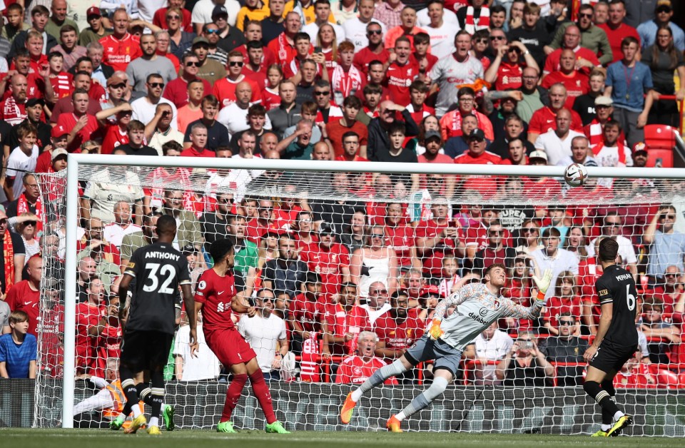 Diaz opened the scoring for Liverpool in the third minute