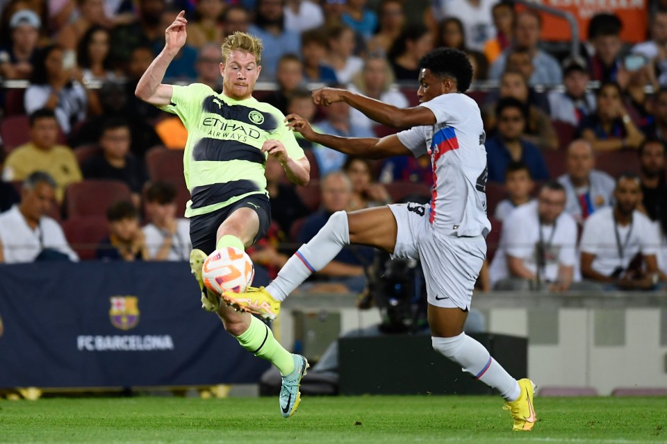 Manchester City faced Barcelona in a friendly at the Nou Camp on Wednesday night