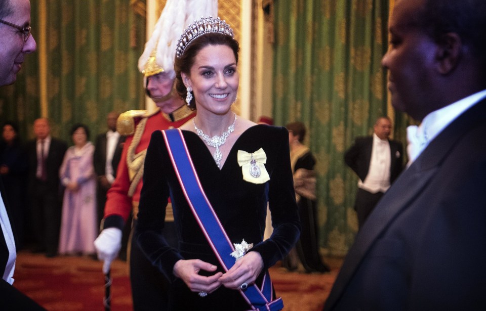Catherine, Duchess of Cambridge, at a Buckingham Palace reception.