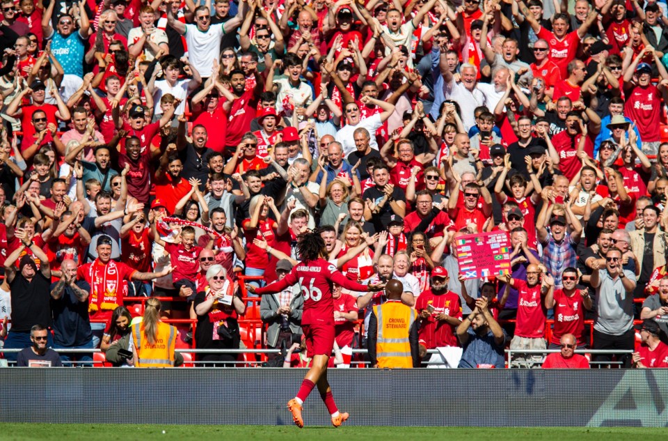 Alexander-Arnold opened his Prem goals account for the season