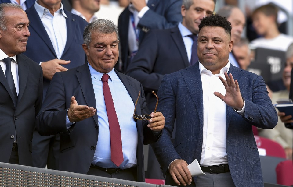 It has been claimed Laporta picked up his bruise as a result of a "domestic accident"
