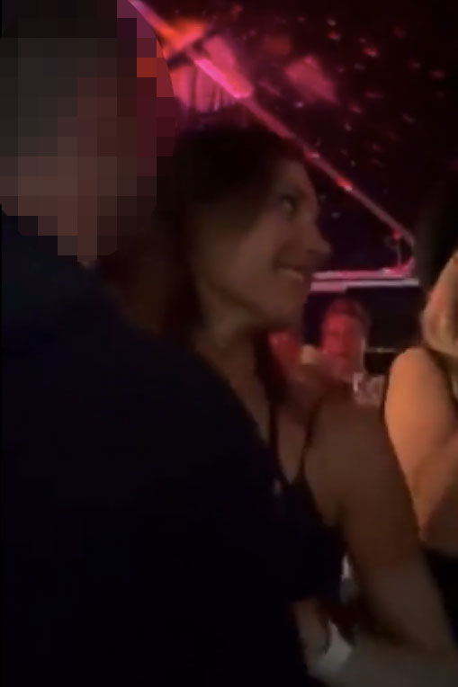In a later video, she was filmed 'grinding' on a Finnish pop star