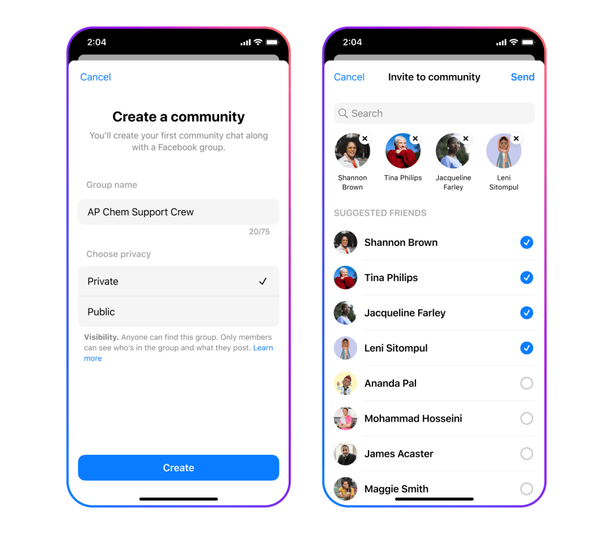 Facebook Community Chats are rolling out right now