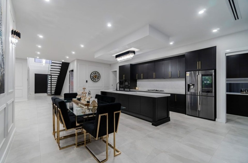 The luxury property has a minimalistic style