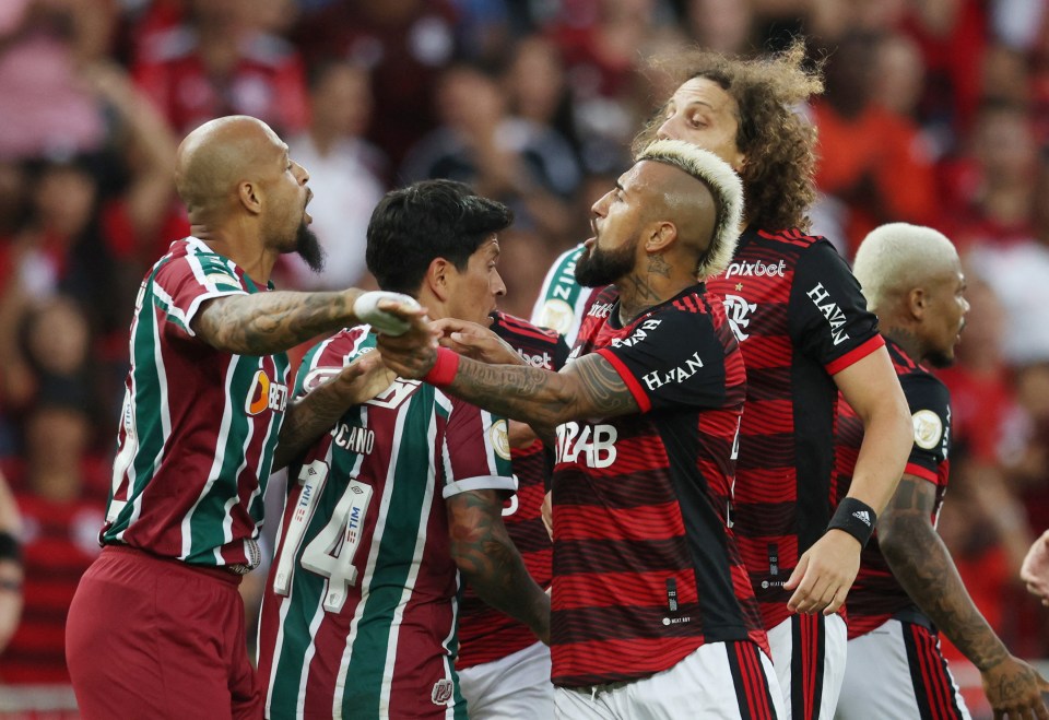 The two Brazilians were lucky to escape further punishment