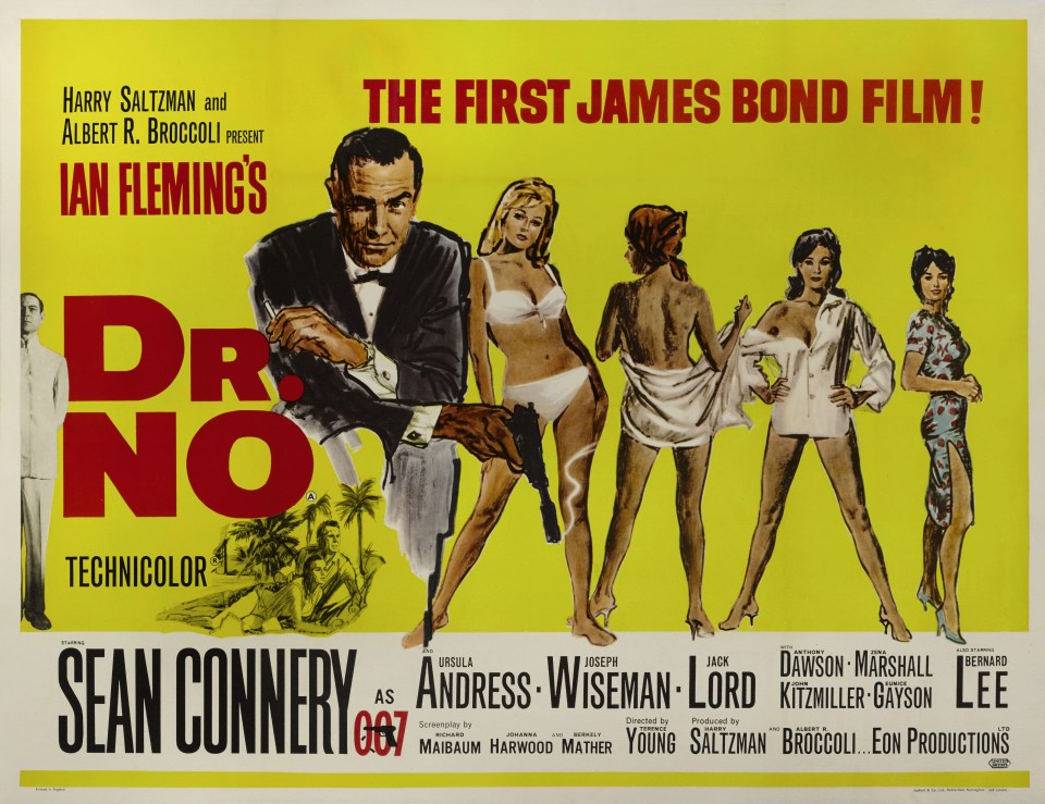 The poster for the first Bond film - the 25 movies have grossed £6.4billion