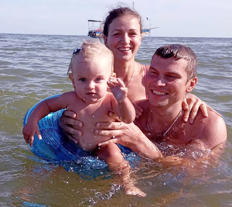 Missing Nastya Tolstokorova pictured as a baby with parents Olga and Pavel