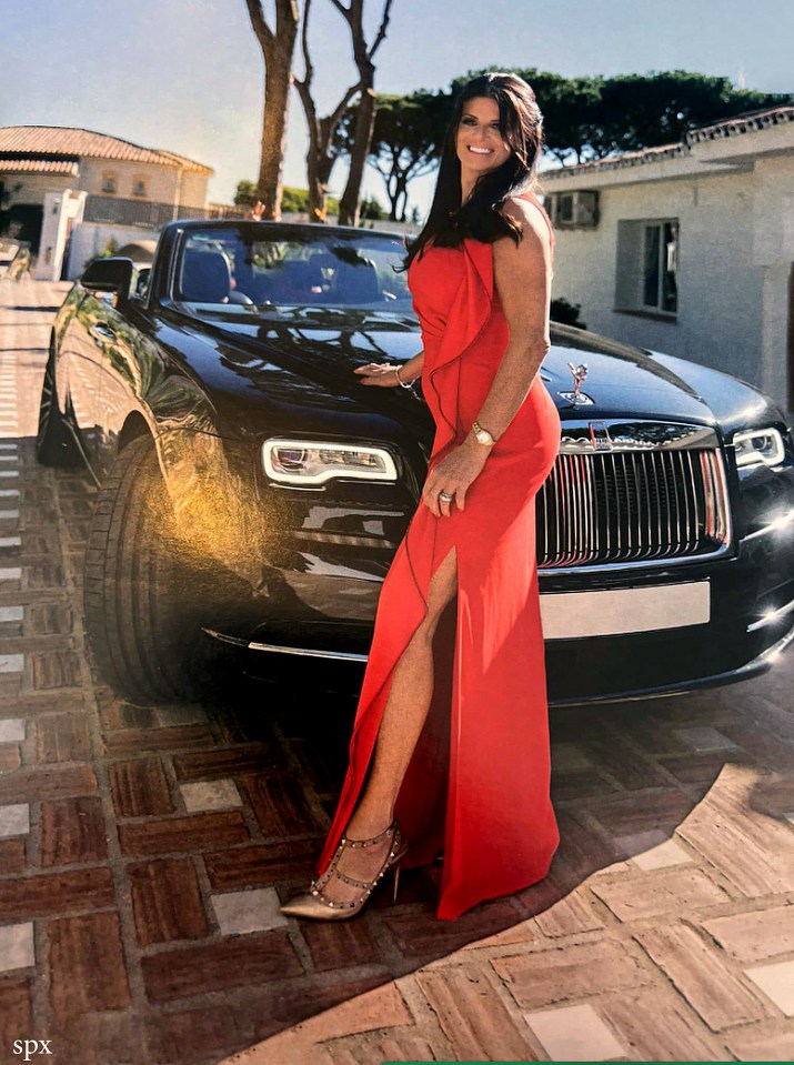 Business owner Nicola Morrissey posed with a Rolls Royce on her driveway