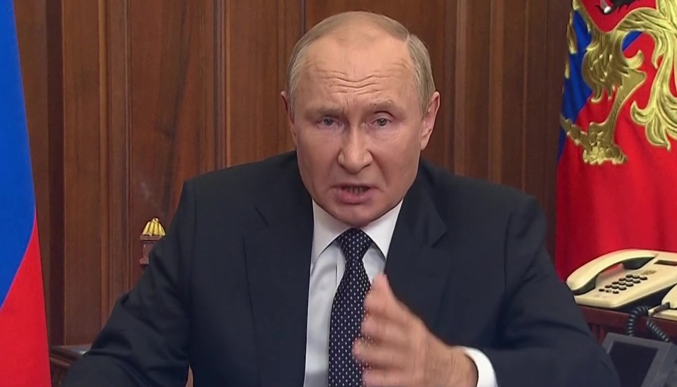 Putin announced the partial mobilisation in a TV address on Wednesday