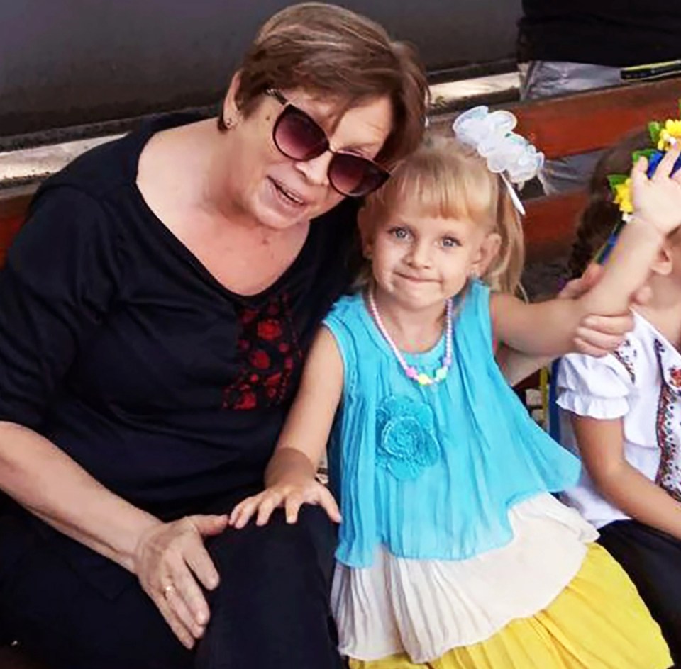 Missing Nastya Tolstokorova with paternal grandmother Tatyana Tolstokorova, 55, on the Day of Ukrainian Independence in 2021