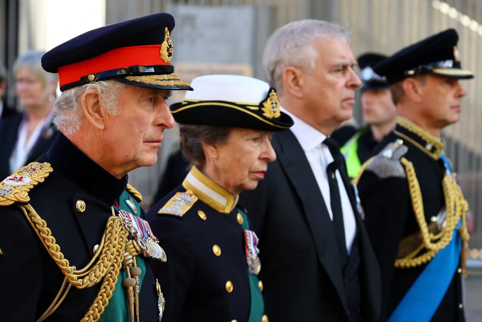 The Monarch's mourning children will join their mother on her journey through the capital