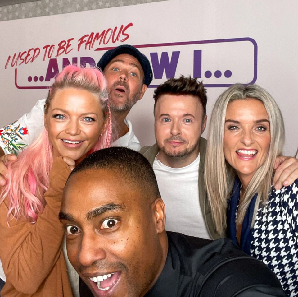 Edele, right, joined Hannah Spearritt (S Club 7), Simon Webbe (Blue), Dan Corsi (Northern Line) and Lee Brennan (911) at the premiere of I Used To Be Famous...
