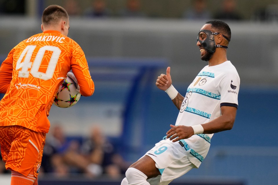 Pierre-Emerick Aubameyang failed to find the target on his Blues bow