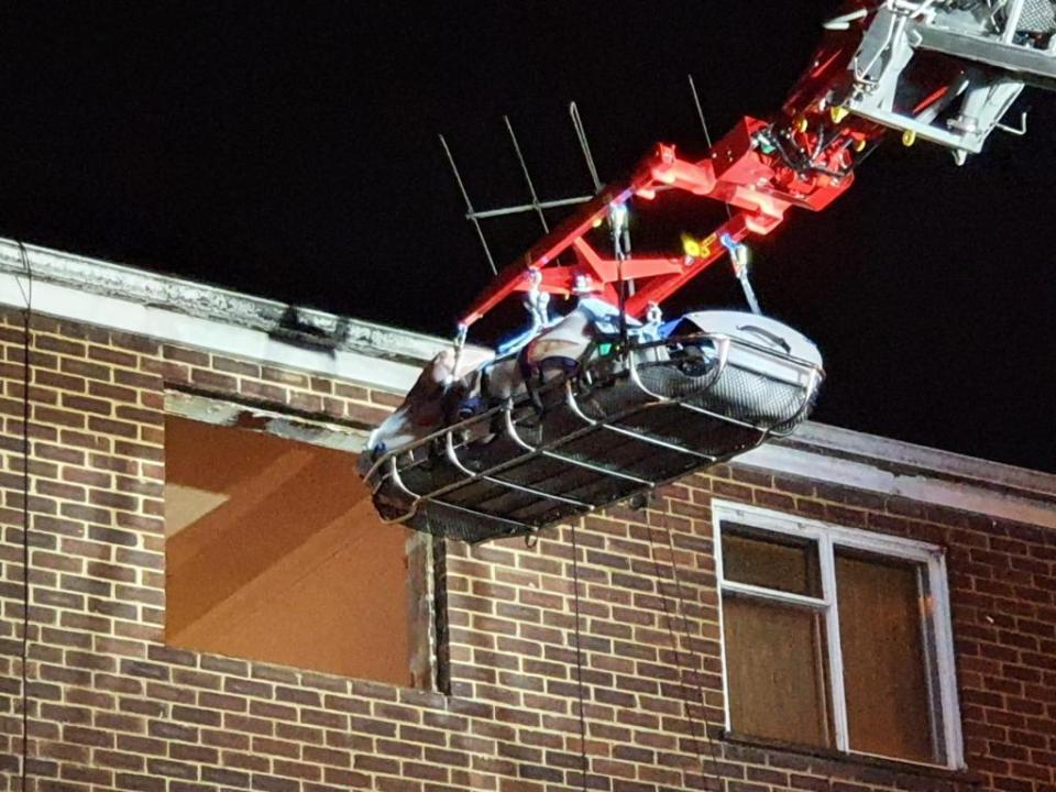In 2020, Jason had to be lifted out of his home via a crane - when he weighed 50st