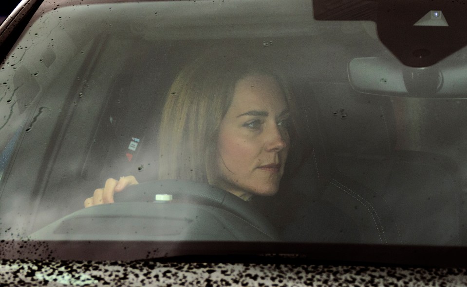 Kate Middleton was seen on the school run today while William headed to Scotland