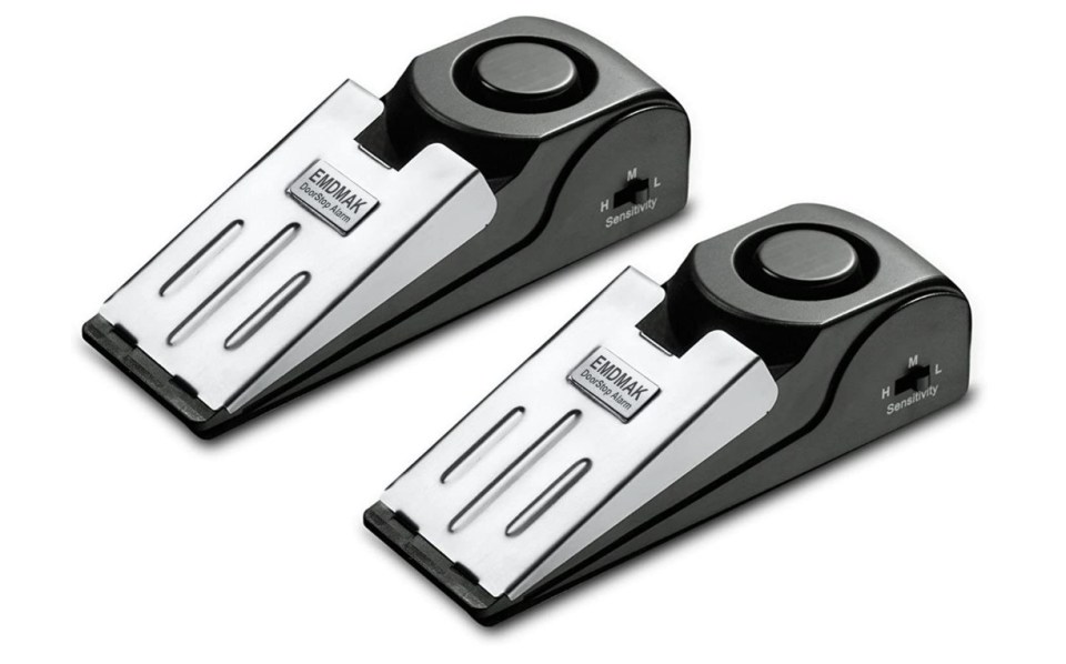 The doorstop alarm can be bought in a pack of two for £30 on the retail site