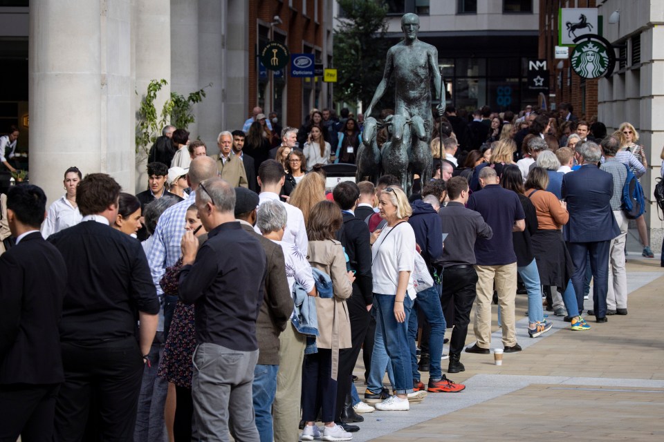 Thousands queued to get their hands on tickets for this evening's service