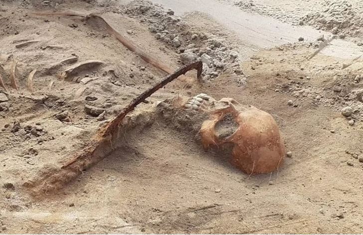 The remains were unearthed by archaeologists on a dig at a graveyard in Poland