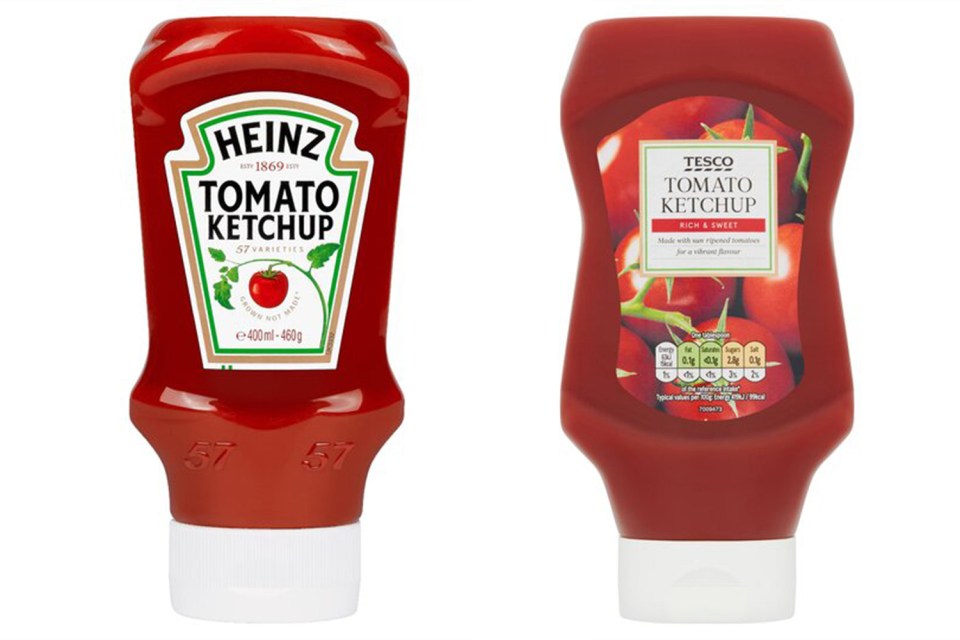 Swapping from Heinz to Tesco ketchup could save you £2.05