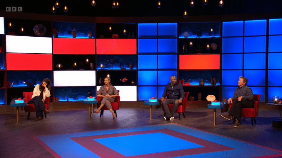 On the show this week competing is BBC Breakfast's Charlie Stayt, comedian Eddie Kadi, presenter Natasha Raskin Sharp and Steps' Faye Tozer