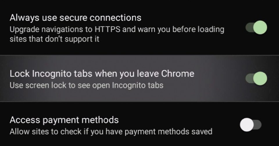 You can now lock away Google Chrome Incognito tabs on Android