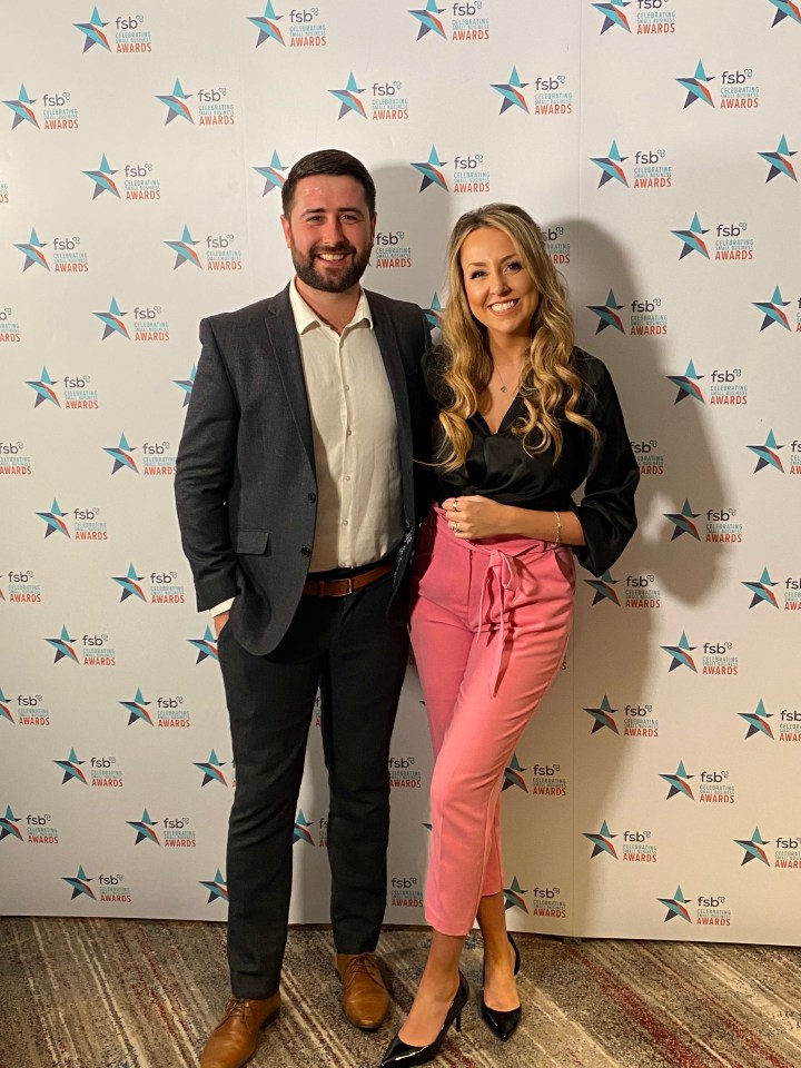 Couple at FSB Celebrating Small Business Awards.