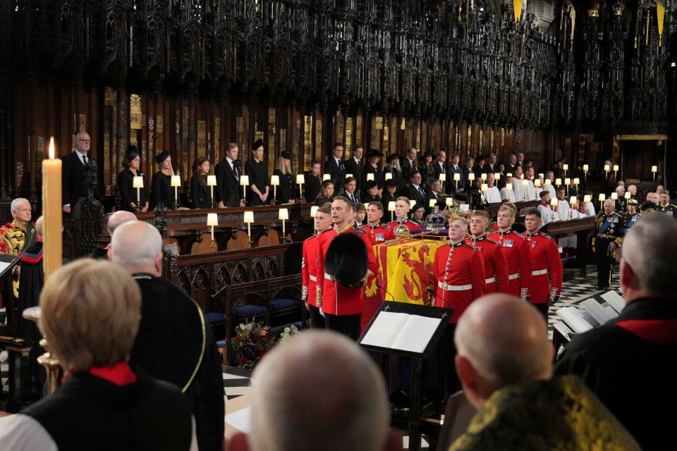 The soldiers carried the Queen's casket for 34 minutes after flying back from Iraq
