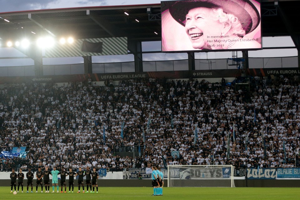 A moment of silence was carried out before the second half of Arsenal's game in Zurich
