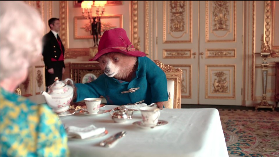 The lovable bear met the Queen before her Platinum Jubilee Palace party