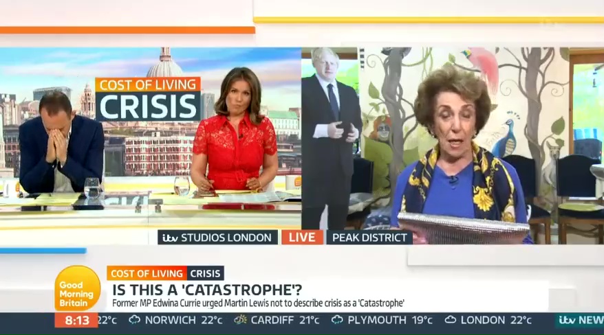Martin Lewis also clashed with Edwina Currie today