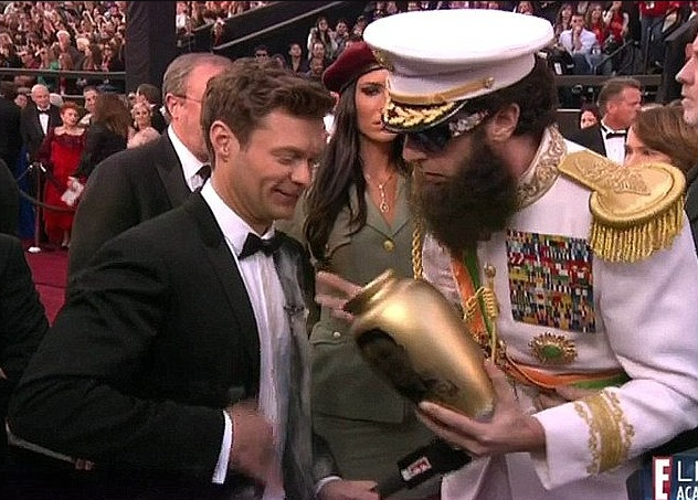Sacha Baron Cohen dumps ashes on Ryan Seacrest