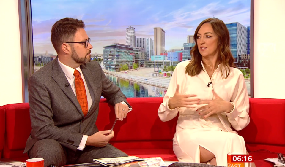 Sally told Jon Kay about how lovely the tennis champ had been