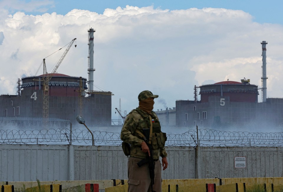 Russian servicemen have been building up defence around the plant
