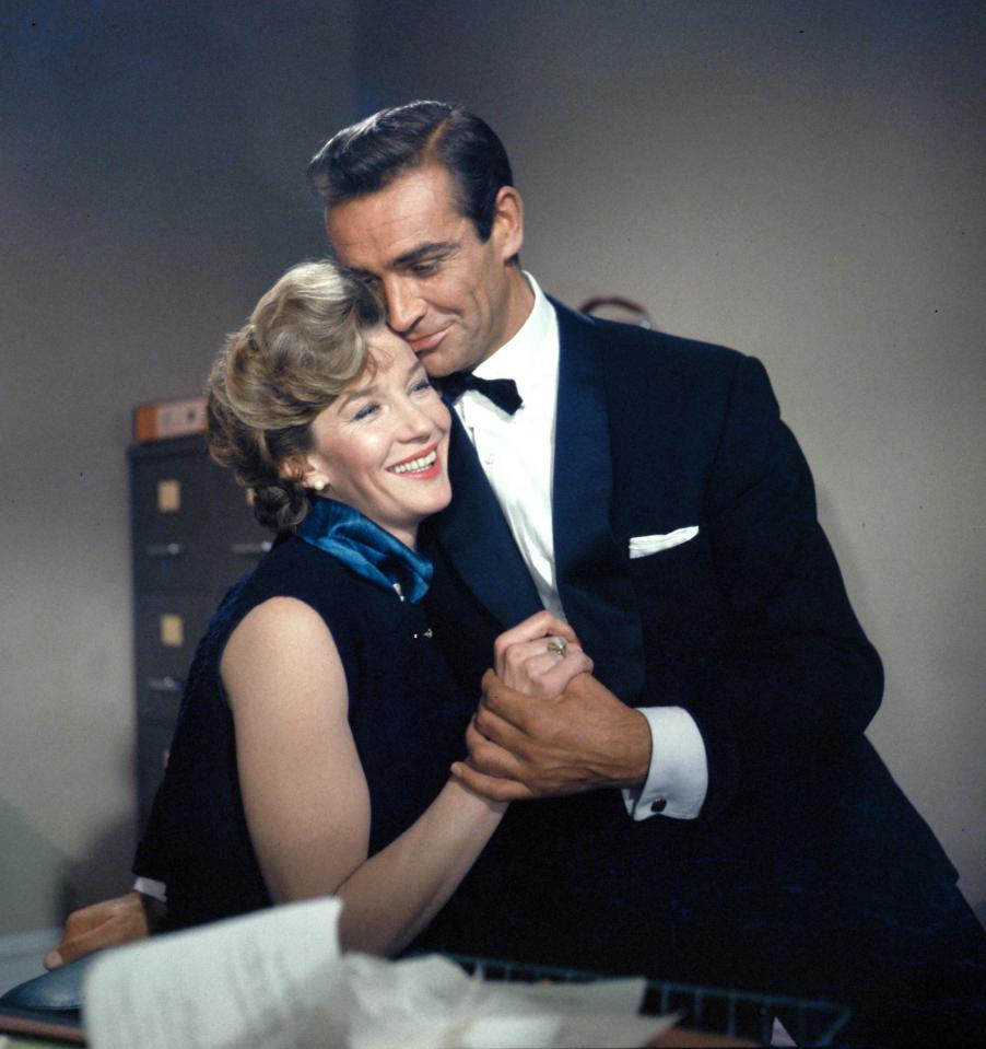 Connery as 007 and Lois Maxwell as Miss Moneypenny